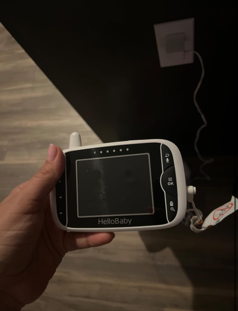 [Australia] - HelloBaby Baby Monitor with Remote Pan-Tilt-Zoom Camera and 3.2'' LCD Screen, Infrared Night Vision (Black) 1 Count (Pack of 1) Black 