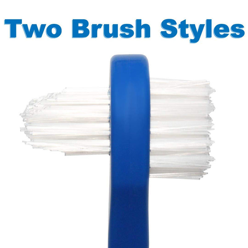 [Australia] - Rehabilitation Advantage Denture Scrub Brush & Suction Cup Holder,Red/Gray 1 Count (Pack of 1) 