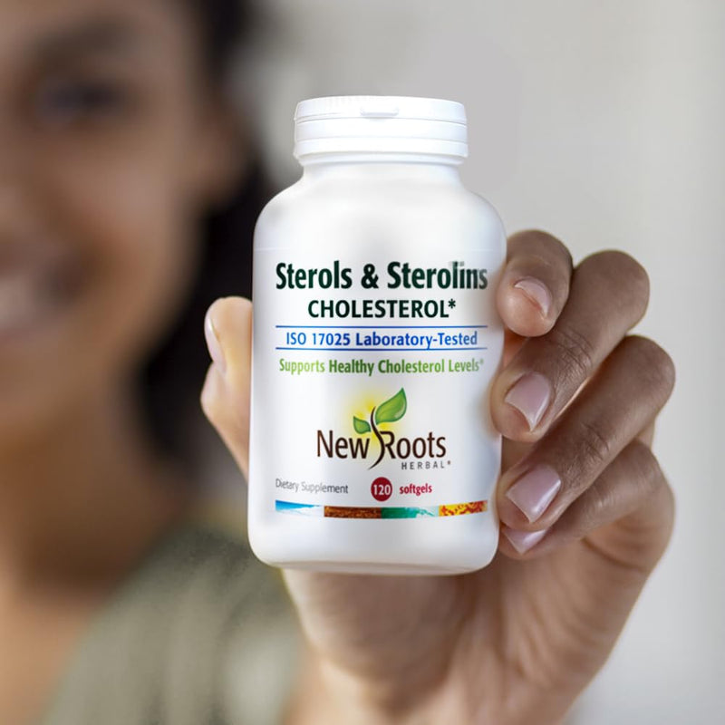 NEW ROOTS HERBAL Sterols & Sterolins (120 Softgels), Made with Organic Flaxseed | Source of Omega-3s | Non-GMO