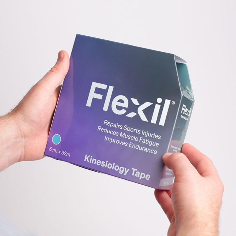 FLEXIL Premium Kinesiology Tape for Sports & Recovery - 5cm x 32m Athletic Muscle & Knee Support with 5-Day Hold - Waterproof, Latex-Free Medical Tape for Injury & Pain Relief (Beige) Beige