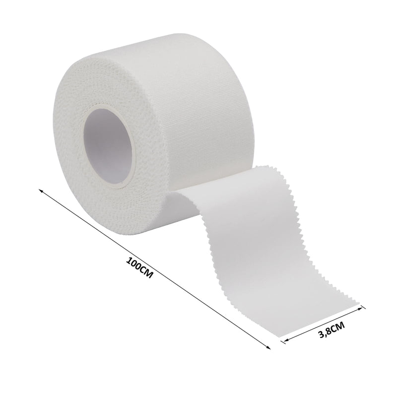 [Australia] - 4 rolls of sports tape white, 3.8 cm x 10 m tape, sports tape, football tape, medical adhesive tape, finger tape, tape for football, volleyball, all sports - strong adhesion, tearable and skin-friendly 