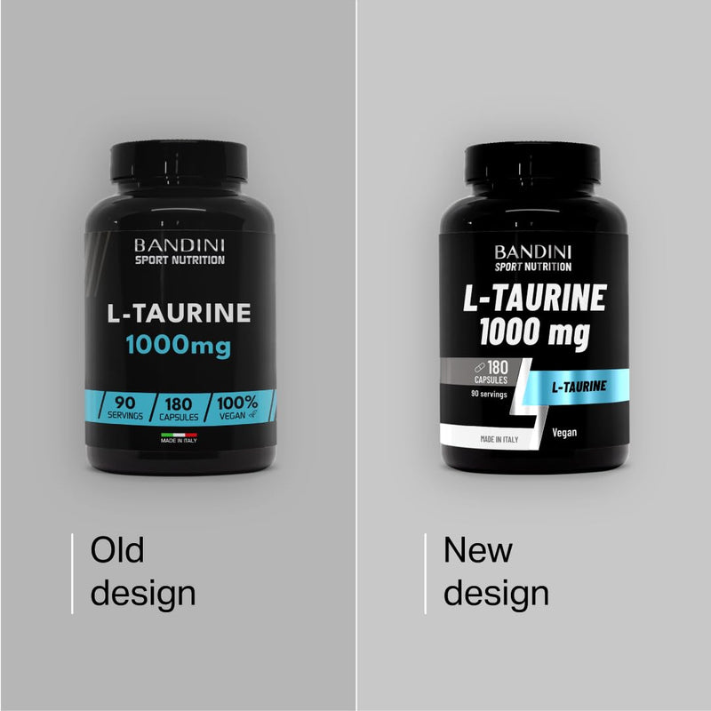 Bandini® L Taurine 1.000mg High Strength Capsules, L-Taurine 180 Capsules (3 Months Supply), Vegan Amino Acid Taurin Supplement for Overall Health, Pre-Workout, Supplement for Men & Women, Sport & Gym