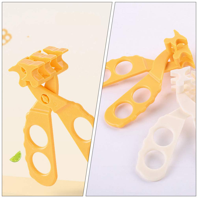 [Australia] - EXCEART 2PCS Baby Food Choppers Food Cutter Multifunctional Masher Chopper Crusher Food Cut Kids Safe Feeding Helper Home Kitchen Food Slicer Shears for Babies Toddlers (Yellow) 