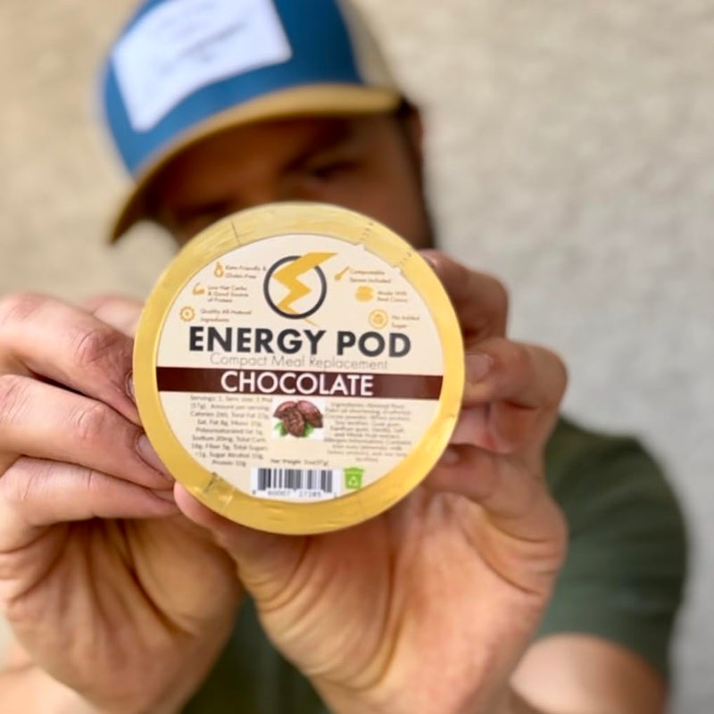 [Australia] - Chocolate Energy Pods, Snack Fudge & Compact Meal Replacement Cup, Sugar-Free, Gluten-Free, Keto, Vegetarian, 10g Whey Protein, Made with Gourmet Cacao (Pack of 8) 
