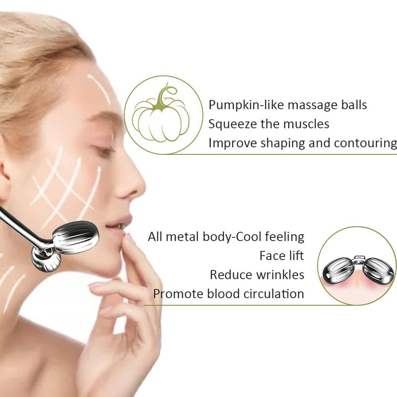 [Australia] - Yeamon Gua Sha Facial Tools and Face Roller Set, Facial Massage Tool for Women’s Skincare Routine,Cooling Stainless Steel Face Sculpting Eyes Roller Guasha for Daily Use or Self-Care Gift for Women Silver 