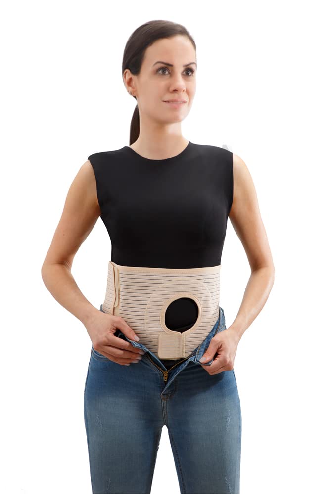 [Australia] - Movibrace Abdominal Ostomy Belt for Post-Operative Care after Colostomy or Ileostomy Surgery Unisex Abdomen (XX-Large, Beige) XX-Large 