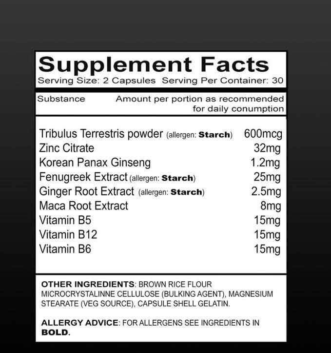 Emperor’s Vigor Tonic Male Enhancement - 60 Capsules - Natural Formula - Fitness Hero Supplements