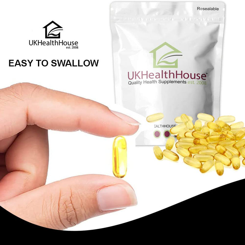 UKHealthHouse Omega 3 Fish Oil Supplement for Heart & Brain Health – High Strength 18/12-1000mg with DHA & EPA | Omega-3 Fatty Acids Fish Oil | Premium Nutritional Support – 90 Softgels 90 count (Pack of 1)