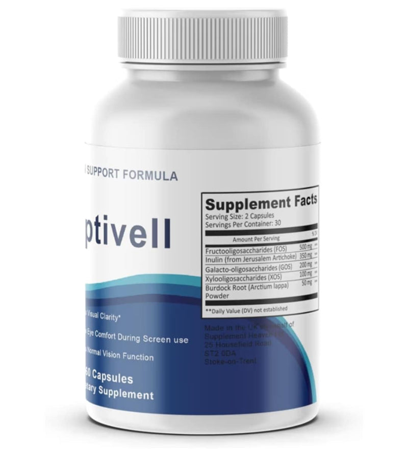 Optivell Vision Support Supplement – Eye Health & Visual Function Support – Daily Vision Support Formula – 60 Capsules