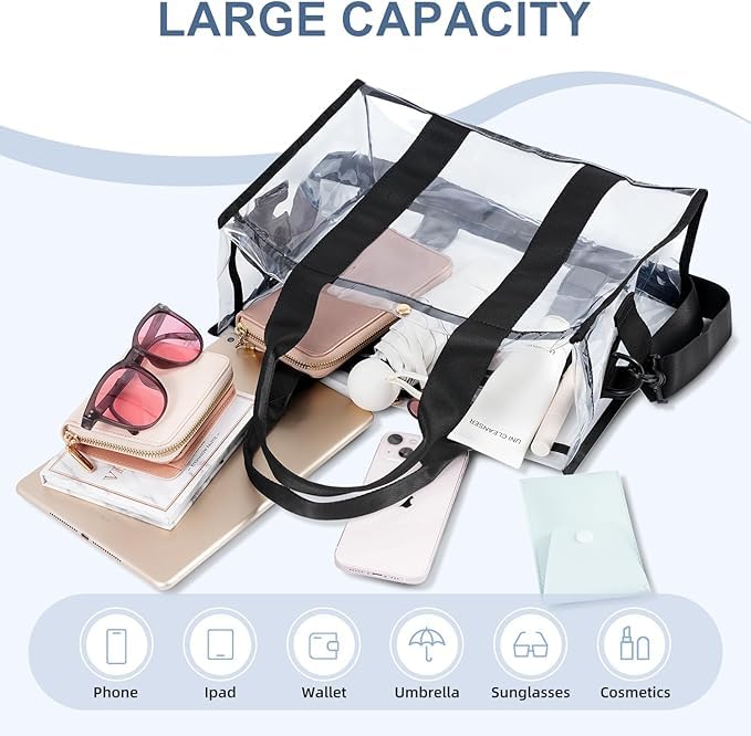 BAGAIL 10 Set Packing Cubes and Clear Bag Stadium Approved