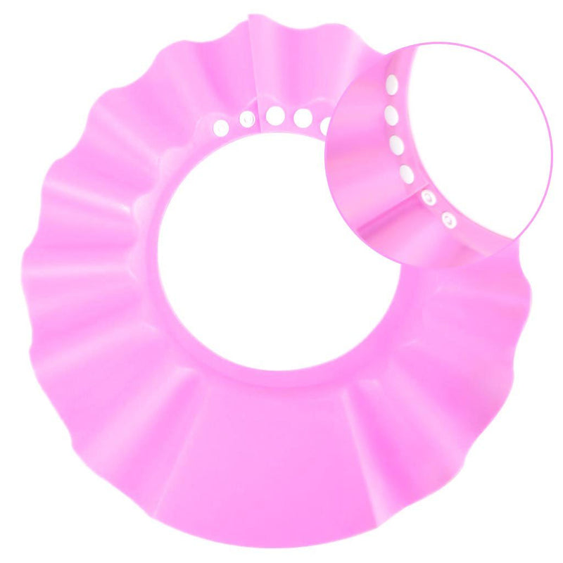 [Australia] - Safe Shampoo Shower Bathing Protection Bath Cap Soft Adjustable Visor Hat for Toddler, Baby, Kids, Children (pink) Pink 