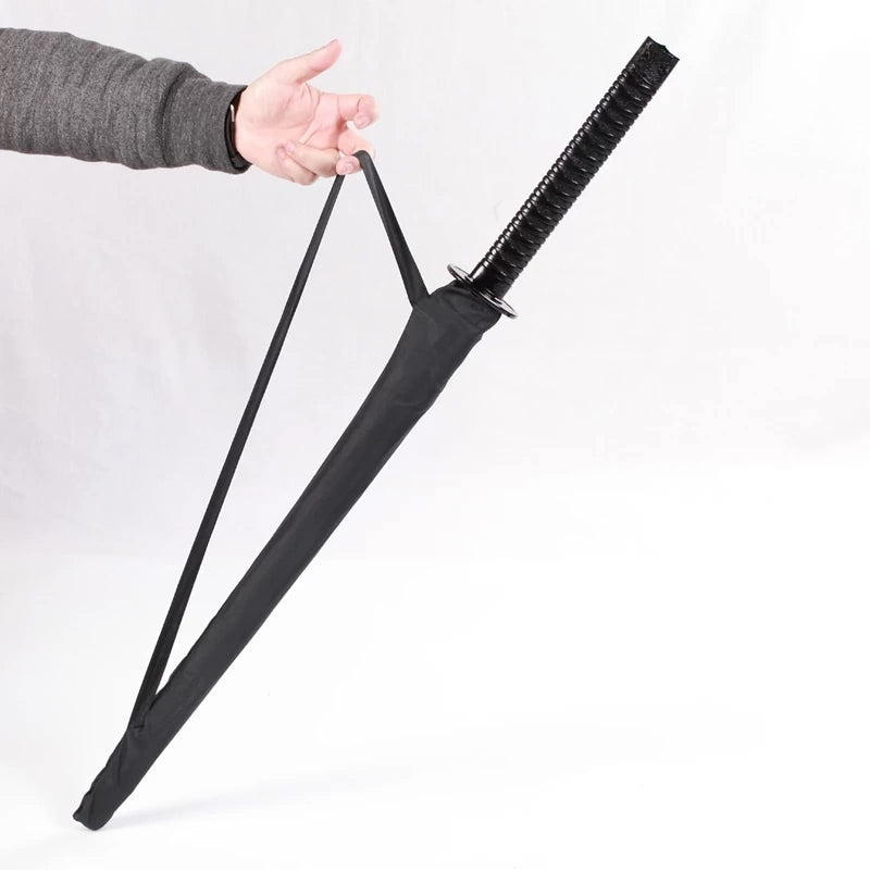 Kurop Samurai Handle Umbrella Ninja Japanese Long Umbrella with 16 Ribs