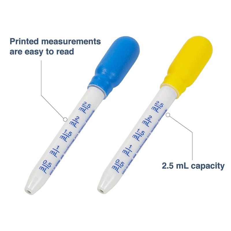 [Australia] - EZY DOSE Kids Oral Liquid Medicine Dropper, For Baby & Toddler, 2.5mL/0.5 TSP Capacity, Calibrated, Easy to Use with Precise Dosing, Color May Vary, BPA Free 
