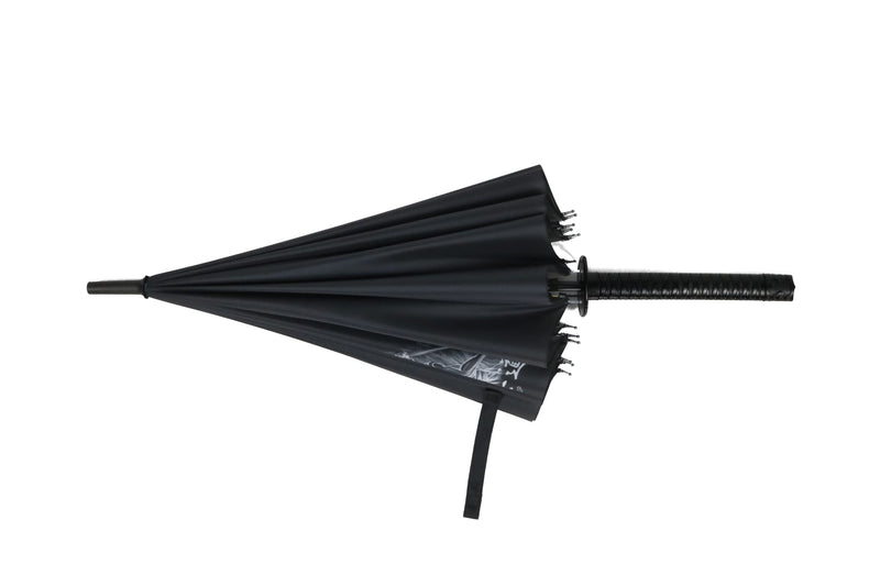 Kurop Samurai Handle Umbrella Ninja Japanese Long Umbrella with 16 Ribs