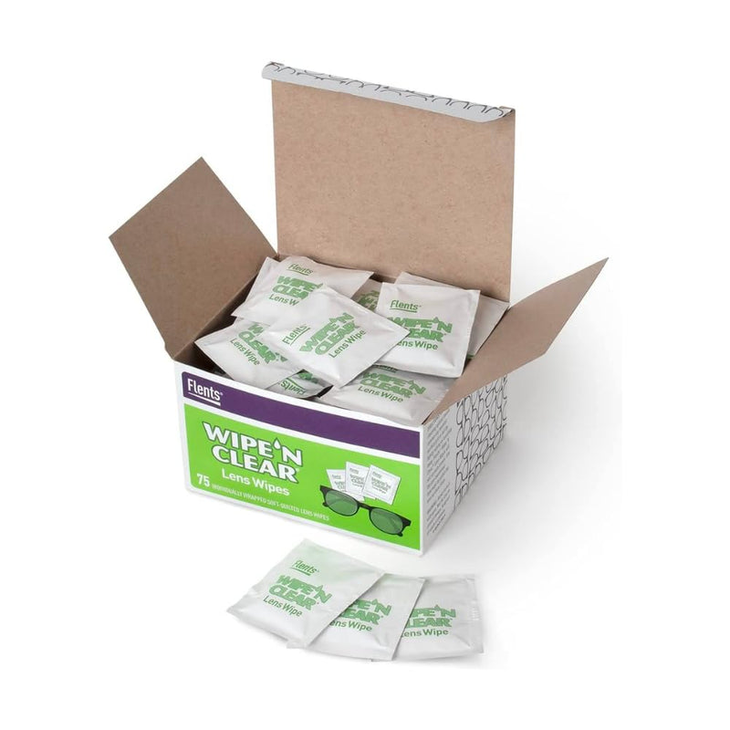 [Australia] - Flents WIPE'N Lens Wipes, Clear, 75 Count, Packaging may vary 