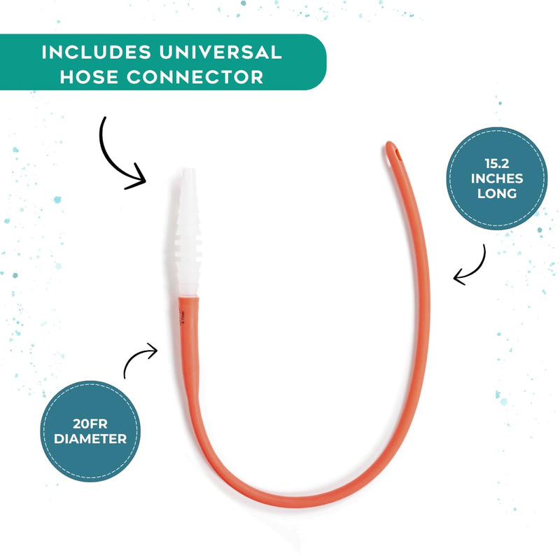[Australia] - Red Latex Catheter 20FR with Flexible Rubber Tubing for Higher Colon Cleansing and Gerson Coffee Therapy. Supplied with Universal Hose Connector (2 Pack) 2 Pack 