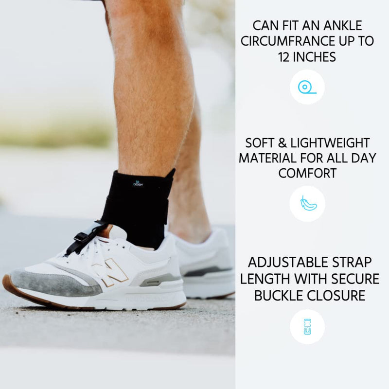 [Australia] - AFO Foot Drop Brace - Drop Foot Brace for Walking - AFO - Unisex (Black) Black 