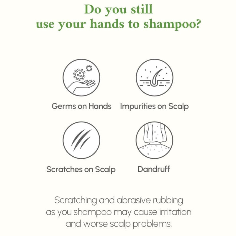[Australia] - STEAMBASE Perfect Shampoo Brush | Ergonomic Scalp Massager, Scrubber, Exfoliator for Sebum & Dandruff Removal | Soft Silicone Bristles | Dry, Oily, Itchy Scalps, Wet or Dry Hair | White, 1 Count 