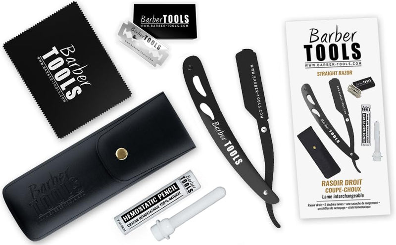 [Australia] - Beard care set: beard oil, transparent shaving gel, razor with kohl scissors, beard brush, beard comb, scissors, storage bag 