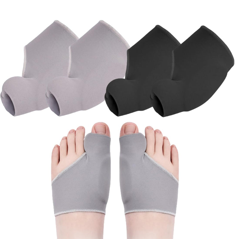 [Australia] - 2 pairs of hallux valgus socks with gel pad protection, hallux valgus correction, hallux valgus retractor, toe spreader, adjustable foot corrector, toe valgus spacer with silicone protection 