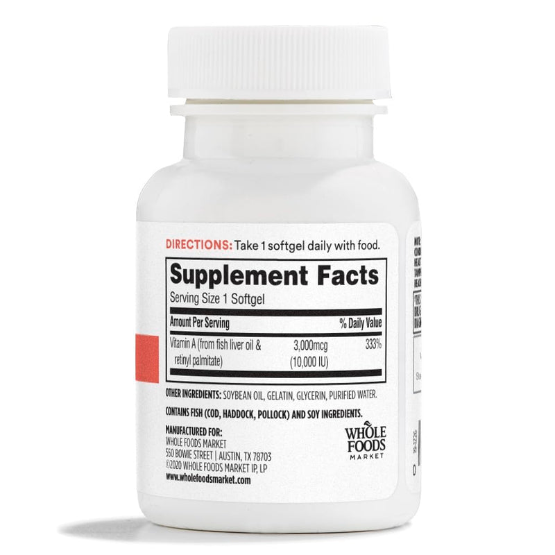 [Australia] - 365 by Whole Foods Market, Vitamin A 10,000 IU, 100 CT 100 Count (Pack of 1) 