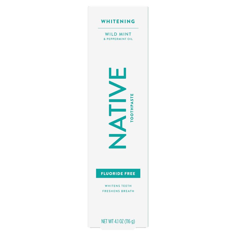 [Australia] - Native Whitening Wild Mint & Peppermint Oil Fluoride Free Toothpaste, 4.1 oz Pack of 3 