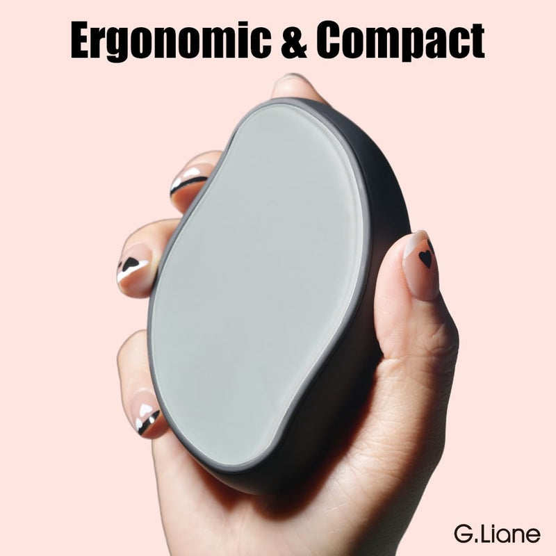 [Australia] - G.Liane Crystal Hair Eraser with Crystal Hair Remover, Physical Nano Hair Remover, Gentle and Effective Epilator without Shaving, for Silky Smooth Skin (Matte Black) 