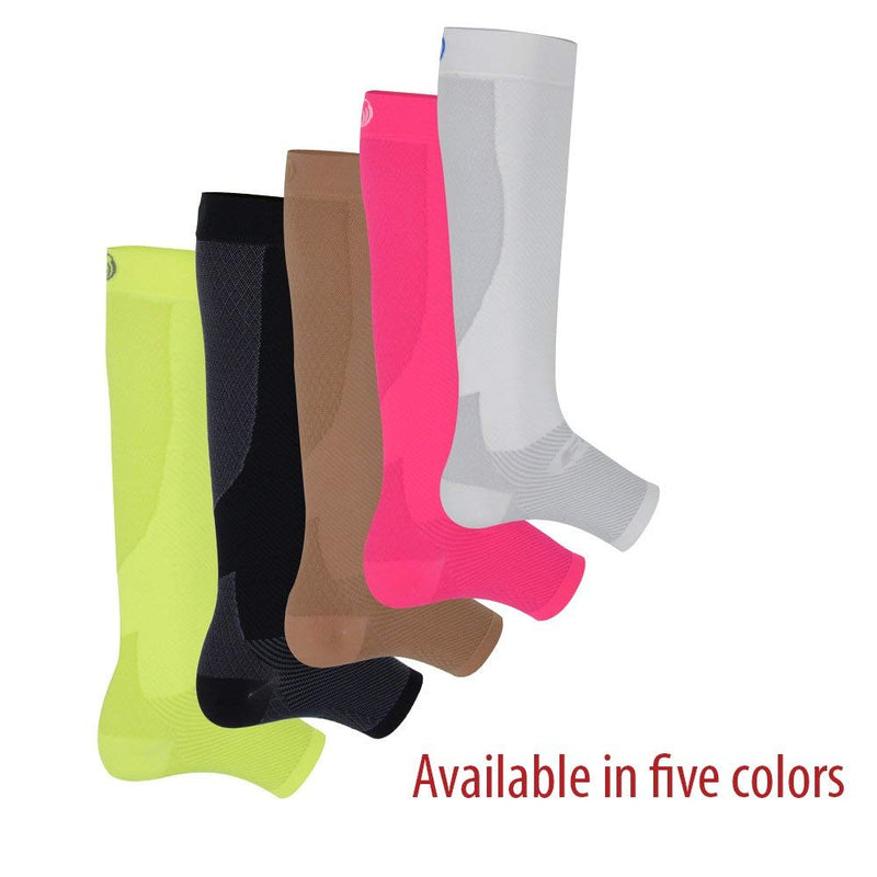 OS1st FS6+ Performance Foot/Calf Sleeves for Plantar Fasciitis pain relief, heel pain, shin splints and arch support (White, X-Large) White