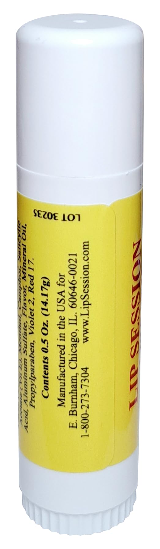 Lip Session Lip Balm Strawberry Flavor Big Stick 0.5 Oz. - With Vitamin E & Cocoa Butter - Moisturizes & Soothes Dry, Cracked, or Chapped Lips