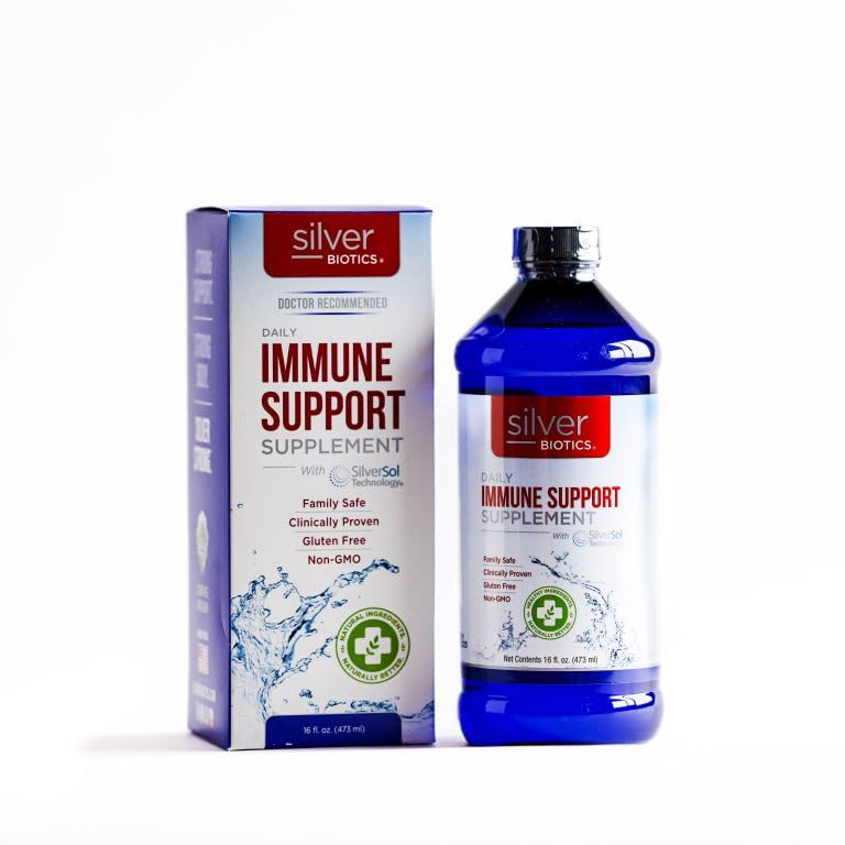 [Australia] - Silver Biotics Colloidal Nano SilverSol Ag₄O₄ 10 PPM Immune Support | Bio-Hacking Immune Building Natural Support | 16 Fl Oz 1 Pound (Pack of 1) 