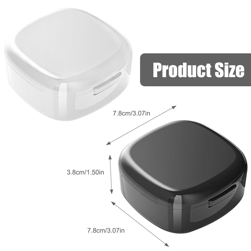 [Australia] - Braces box, pack of 2, denture box, dentures box, braces box with sieve, suitable for storing dentures, dentures, pacifiers (black and white). 