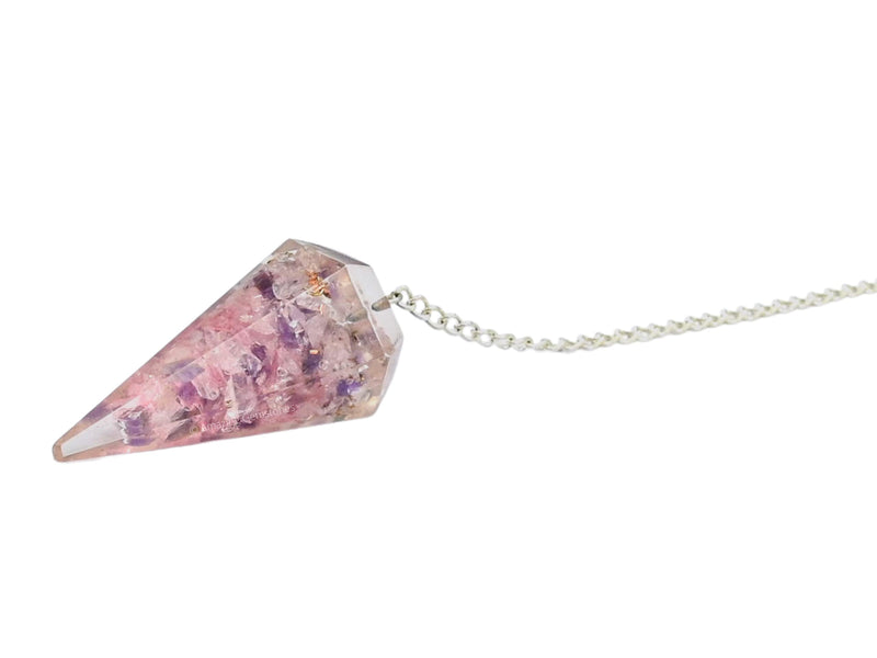 [Australia] - Clear Quartz/Rose Quartz/Amethyst (Mix) Orgone Crystal Pendulums for Divination and Dowsing Crystal Pendulum with True Pendulum Motion Spritual Crystal Clear Quartz/Rose Quartz/Amethyst (Mix) 