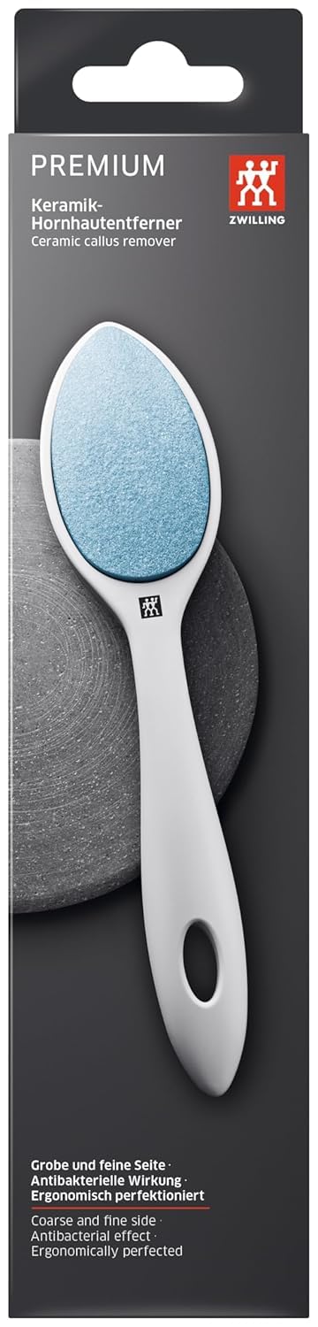 [Australia] - ZWILLING ceramic callus remover (antibacterial, coarse and fine-grained application surfaces for dry and wet use), premium, white, 230 mm 