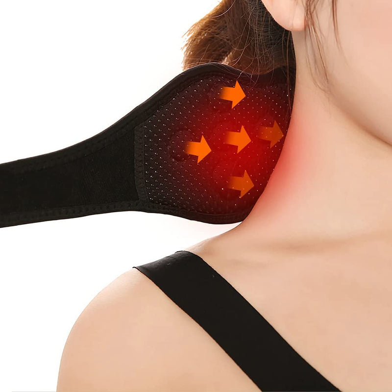 haozaikeji Self Heating Neck Brace Heated Neck Support Brace Neck Wrap Neck Warmer Pad Cervical Collar for Neck Stiffness Relief One Size