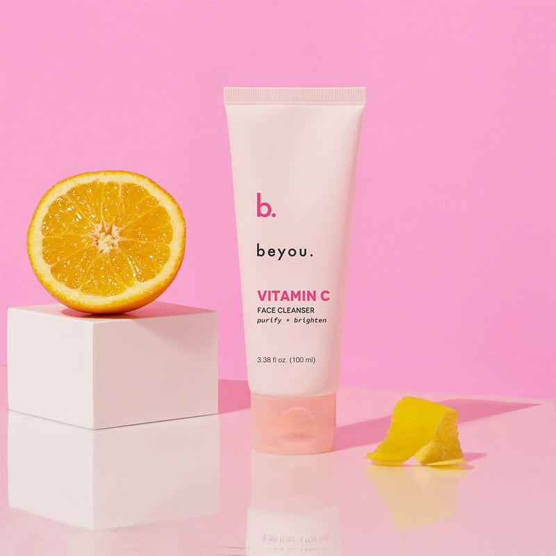Beyou. Vitamin C Face Cleanser – K-Beauty Clean Skin Care – Gentle Cream to Foam Face Wash for All Skin Types Including Sensitive Skin – Makeup Remover Korean Skincare – 3.38 fl oz Step 1. Cleanser 3.38 Fl Oz (Pack of 1)