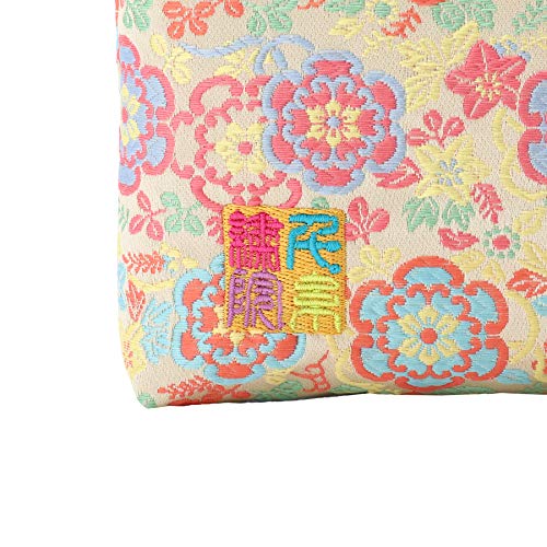 千糸繍院 Brocade zipper pouch, lined with Nishijin brocade, size M. (Remonsaika)