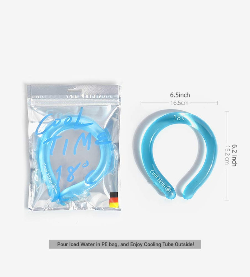 [Australia] - Neck Cooling Tube | Wearable Cooling Neck Wraps for Summer Heat I Hands Free Cold Pack | Reusable Neck Cooler (Blue) Blue 