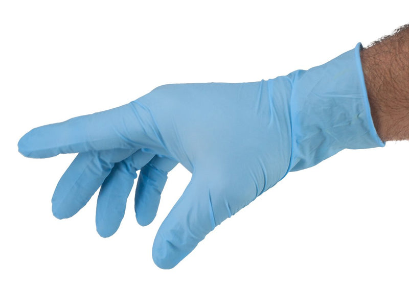 [Australia] - Safeguard Nitrile Exam Disposable Gloves, Powder Free and Latex Free, Multi Use Gloves, Food Service Use, 100 Count, Size Large, Blue Large (100 Count) Box 