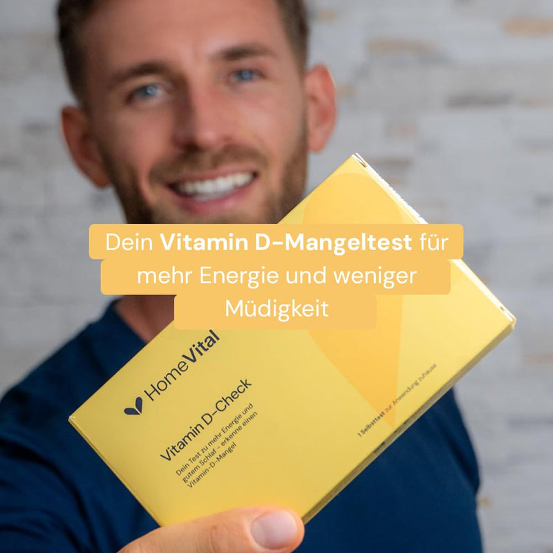 [Australia] - HomeVital Vitamin D test for home - rapid tests if vitamin D deficiency is suspected - blood test for symptoms such as hair loss, depression, exhaustion, tiredness, vitamin deficiency 