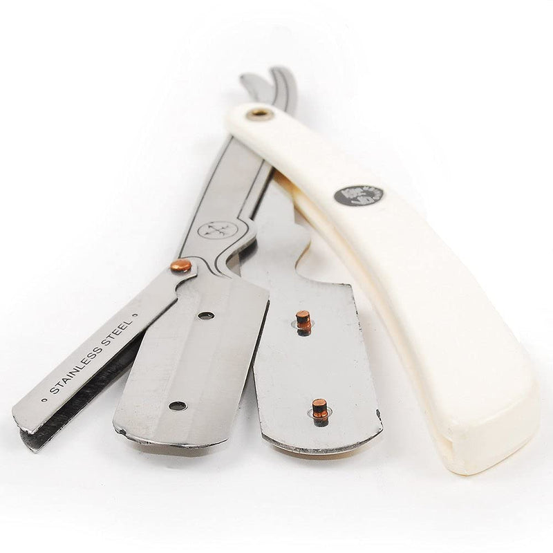 [Australia] - Parker SRW Professional Stainless Steel Barber Razor with 100 Premium Blades – Replaceable Blade Straight Razor for Precision Grooming, Men’s Shaving & Barbershop Use | Iconic Brand 