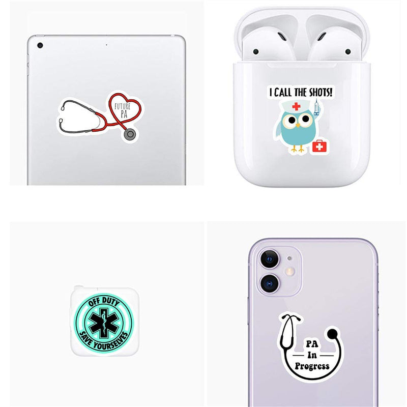 [Australia] - Medical Science Equipment Stickers| Doctor Nurse Stethoscope Waterproof Vinyl Stickers| Human Body Organ Anatomy Map Decals for Water Bottles Laptop Luggage Cup Computer Mobile Phone Skateboard Medical Science Equipment 