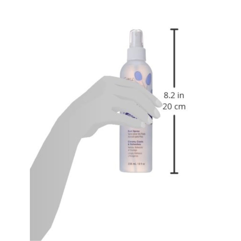 Gena Pedi-Septic Foot Spray with Eucalyptus and Tea Tree Oil - Cooling Menthol Scent Sanitizer for Odor Control, Refreshing Pedicure Skin Cleanser, 8 fl oz