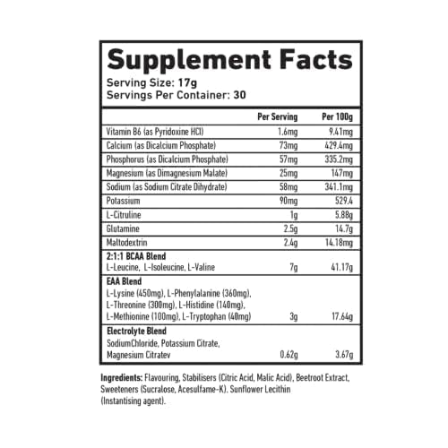TWP Nutrition Platinum Series Endure, EAAs & BCAAs Electrolyte Blend Pre, Intra and Post Workout, Zero Sugar, 510g and 30 Servings, 20 Great Flavours (Peach Iced Tea) Peach Iced Tea