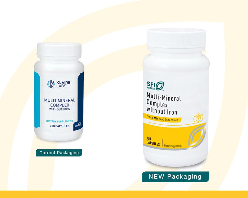 [Australia] - Klaire Labs SFI Health Multi-Mineral Complex Without Iron - Broad Spectrum & Hypoallergenic Essential Trace Mineral Blend with Copper & Zinc, Iron-Free (100 Capsules) 