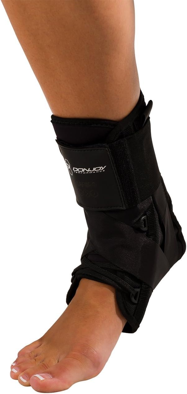 [Australia] - DonJoy Performance ANAFORM Lace-Up Figure-8 Straps Ankle Brace for Mild to Moderate Ankle Support for Football, Volleyball, Wrestling, Soccer, Lacrosse, Snowboarding, Basketball Medium 