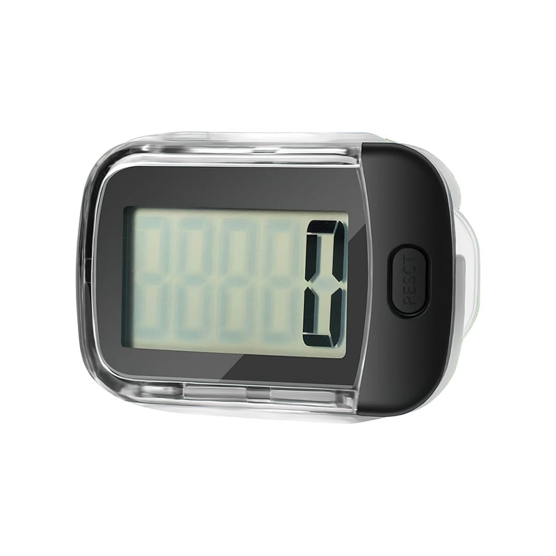 [Australia] - 3D Pedometer for Walking, Simple Digital Step Counter with Removable Clip and Lanyard, Accurate Pedometers for Steps Track with Large LCD Display for Men Women Kids Walking Running Hiking Sports-Black 