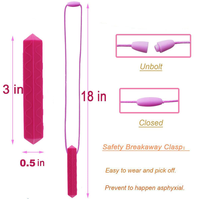 [Australia] - Sensory Chew Necklace for Girls by GNAWRISHING, 8 Pack Diamond Chew Necklaces for Sensory Kids, Made from Food Grade Silicone for Autistic, ADHD, Oral Motor (Tough, Long-Lasting) 