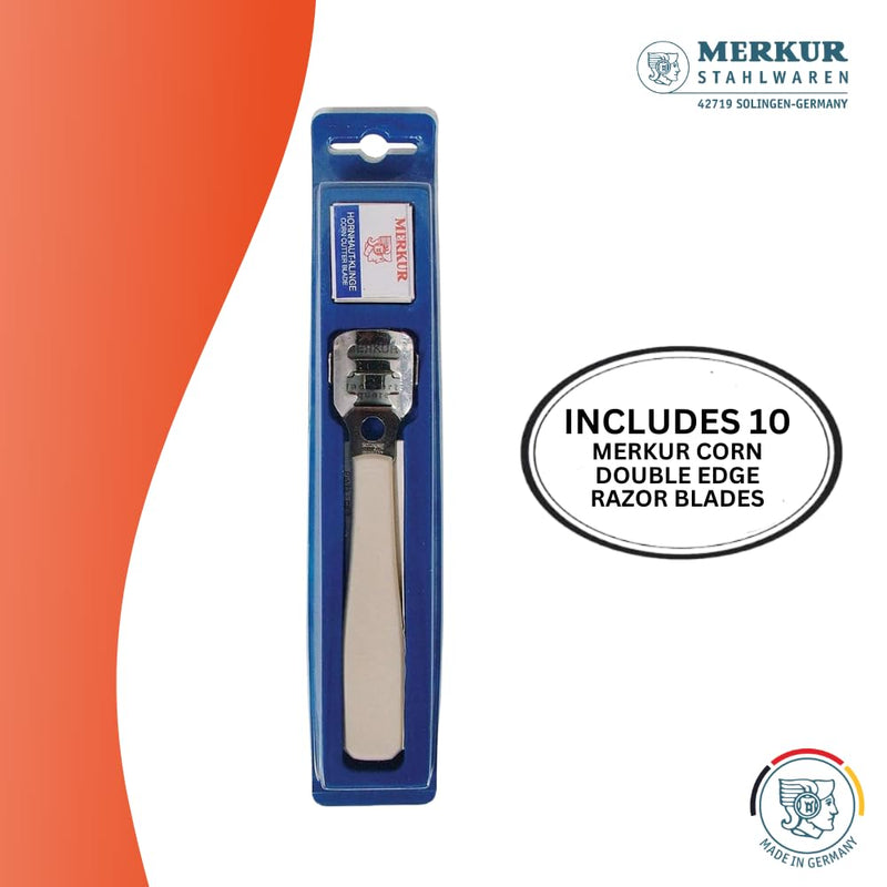 [Australia] - MERKUR Corn Callus Razor 923 With 10-Pack Callus Blades | Steel PA | Made in Germany 