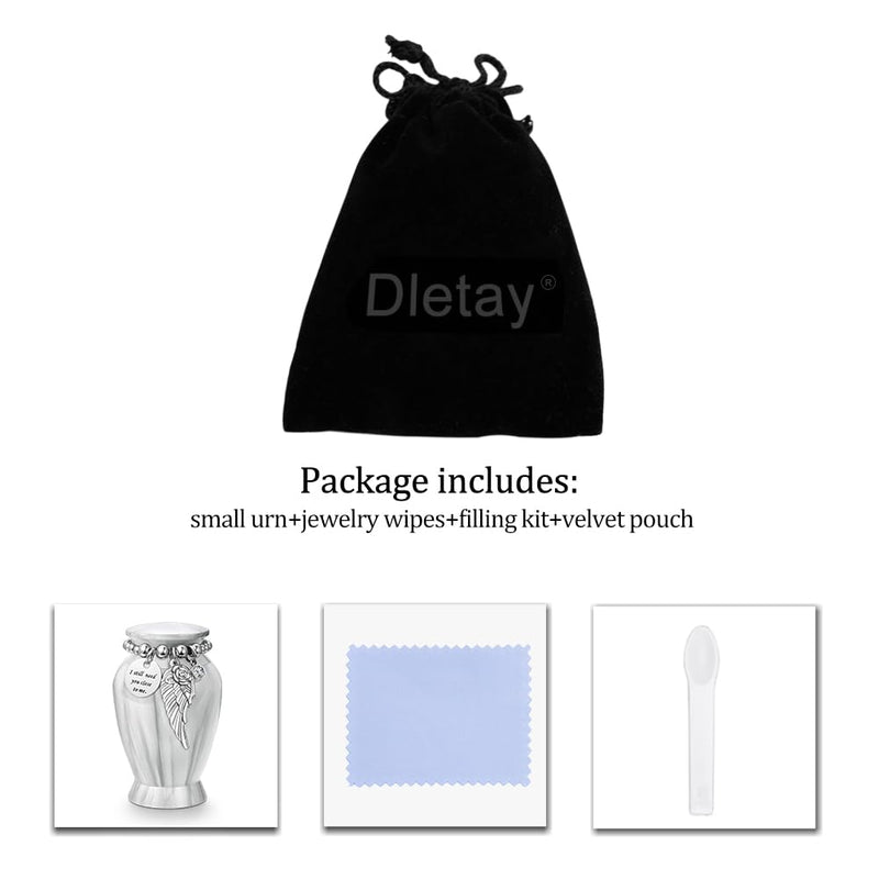 [Australia] - Dletay Small Urns for Human Ashes Keepsake 2.85 Inch Memorial Mini Cremation Urn for Women Men Aluminum Decorative Funeral Urns - Marble White Marble-White 
