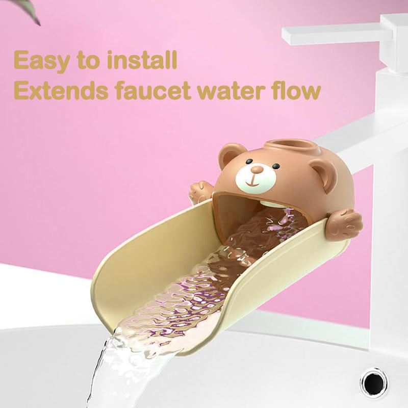 [Australia] - DLUCKY Faucet Extender for sink Easy Use Sink Faucet Extenders with Temperature Sensitive for Toddlers, Kids Hand Washing Faucet Extension for Bathroom Sink, Kitchen, Brown 